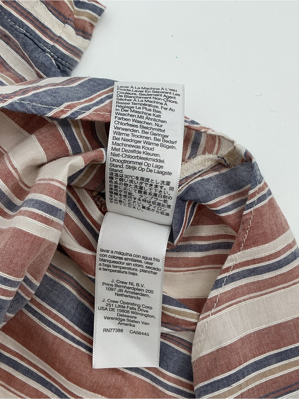 Madewell Ladies Striped Collard Button Cropped Casual Shirt - Picture 5 of 6